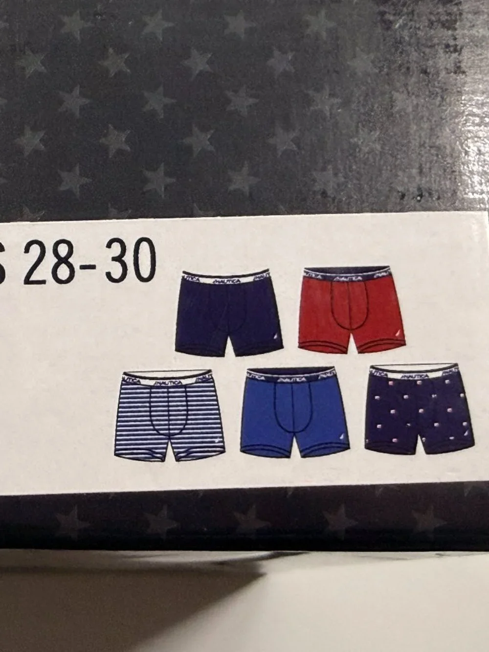 NWT Nautica Cotton Stretch Boxer Briefs - 5 Pack - Varied Colors and Prints